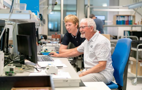 David und Noldy Eberli im Labor